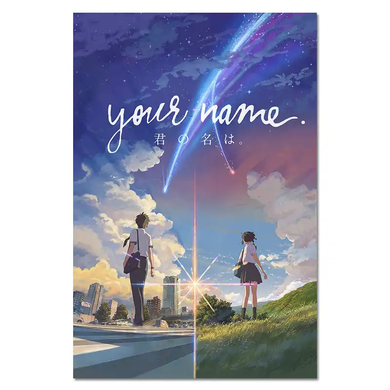 Manga Film Poster Anime Movie Prints Your Name Poster Kimi No Na Wa Wall Art Pictures 40x60 50x75cm Cartoon Love Silk Painting Aliexpress