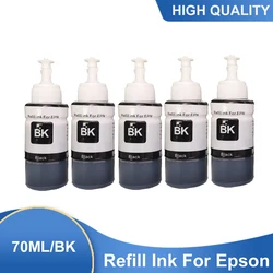 Kit de recharge d'encre pour imprimante Epson, 5 BK, pour L375, L100, L110, L120, L132, L210, L222, L300, L312, L355, L350, L362, L366, L550, L555, L566 