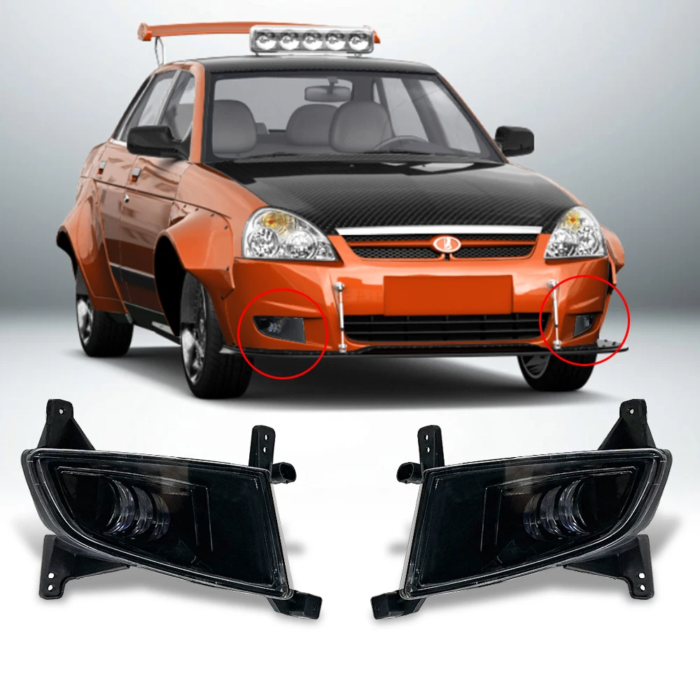 

For lada Priora 2170 Led Fog Lights Russia Type 2pcs 12V 30W Front Fog Head Lamp for some Russia cars