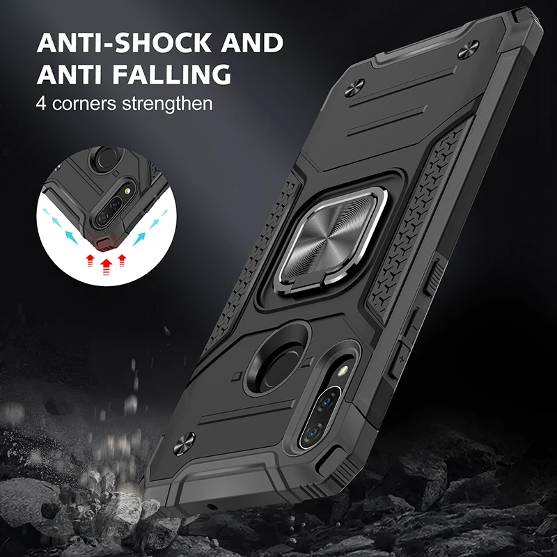 For Huawei P Smart 2019 Honor10 lite Cases Shockproof Armor Magnet Case Ring Stand Bumper Phone Back Cover For P Smart 2019 Case