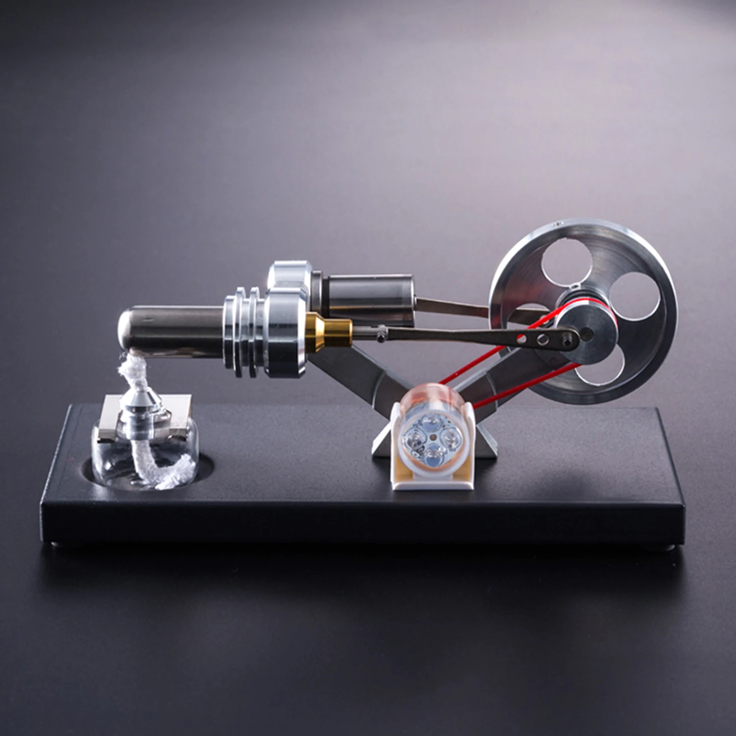 Моторная модель DIY Kit горячий воздух Стирлинг двигатель с 4 шт. светодиодные фонари Электрогенератор физика обучающая игрушка обучающие средства