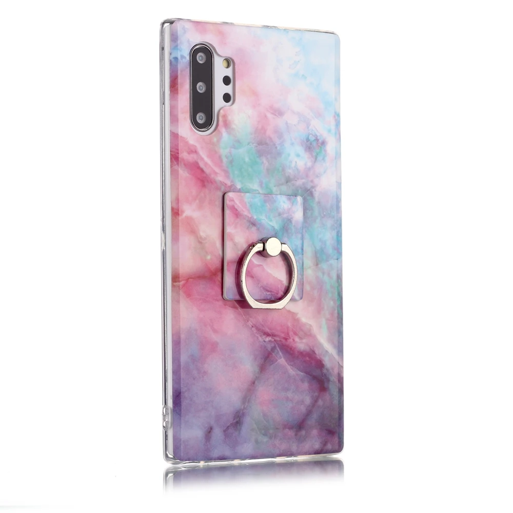 Модный мраморный чехол для samsung Galaxy Note 10 Plus из ТПУ с подставкой для samsung Note10 чехол Silm Note10+ защитный чехол для телефона s