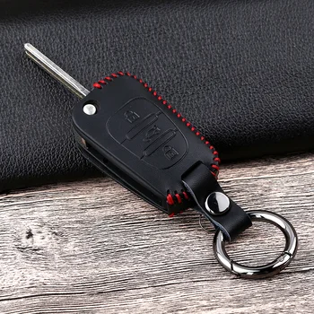 

Leather Car Key Case Cover For Hyundai i20 i30 i40 IX25 Creta IX35 HB20 Solaris Elantra Accent For Kia Rio K2 K5 Sportage CERATO