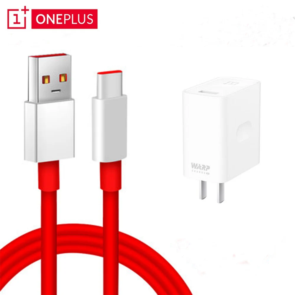 

Original OnePlus 7 Pro Charger OnePlus Warp Charge 30 Power Oneplus 7 6T 6 5T 5 3T 3 With Type-C Cable 100CM 5V=6A max