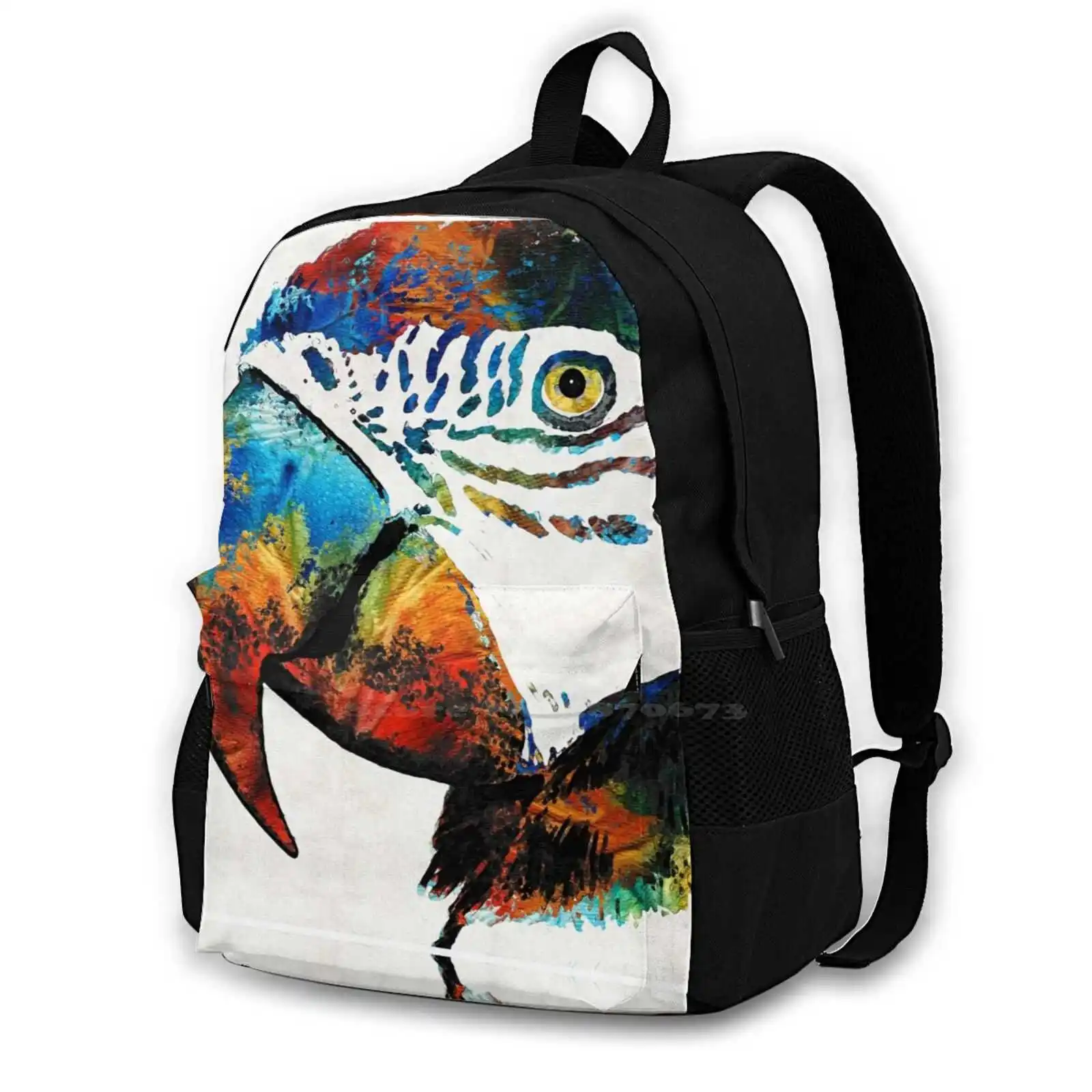 

Рюкзак с 3D-принтом головы попугая Шерон Каммингс, Повседневная сумка для попугаев, попугаев, птиц, Тропических птиц, тропических