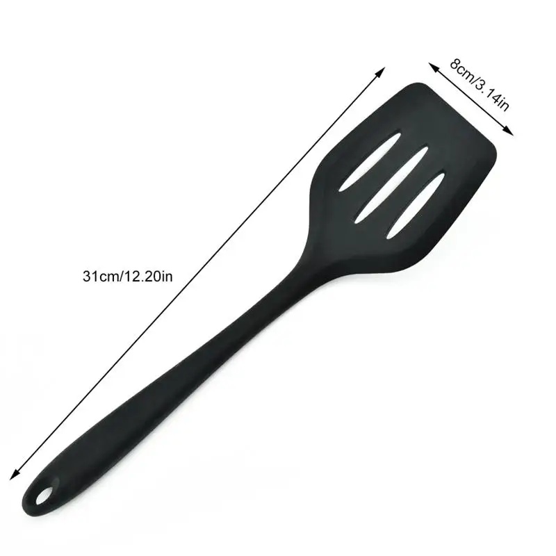 1pc Kitchen Cooking Turner Silicone Slotted Cooking Spatula Utensil For Home Kitchen Tools Accessories