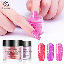 Dmoley 20 цветов, пудры для ногтей, голографические блестящие украшения для ногтей, без лампы, 10 г для маникюра