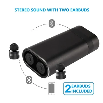 

L074-2 Stereo Wireless TWS Metal Bluetooth 5.0 Headset with Charging Box For iPhone huawei Xiaomi Waterproof Headfrees