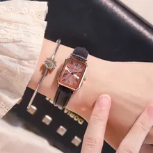 

Reto Roma Scale Women Fashion Watches Ulzzang Brand Qualities Rectangle Ladies Quartz Wristwatches Vintage Leather Female Clock
