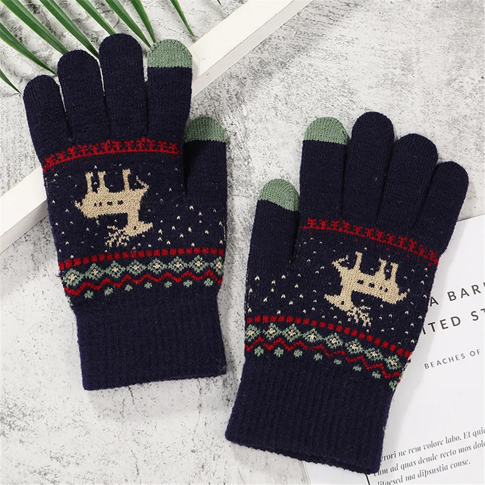 Autumn Winter Women Keep Warm Touch Screen Knitting Gloves Thick Simple  Style Cute Lovely Sweety Elasticity Windproof - AliExpress