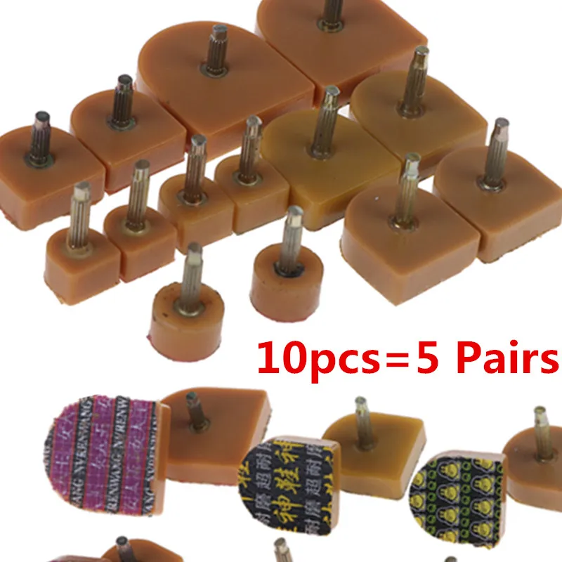 10pcs=5Pairs High Qualiy Brown High Heel Shoes DIY Repairs Tips Pin Dowels Lifts Replacement