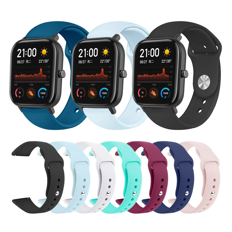 

New Replace Accessorie Strap for Huami Amazfit GTS GTR 47mm 42mm Sports silicone Band for Amazfit 3 BIP Watch Bracelet Watchband
