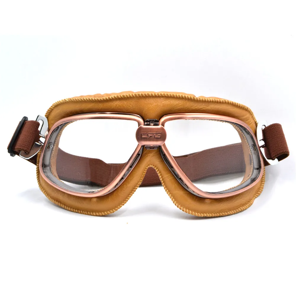 Motorcycle Vintage Old School Retro Goggles Glasses For Sport Racing