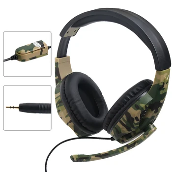

Smart Phone For PC Camouflage Calling Outdoor Noise Reduction Gaming Headset Converter Cable With Microphone 3.5mm Audio Laptop