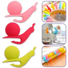 Set Van Vijf Leuke Slak Vorm Theezakje Houder Cup Siliconen Cup Kleur Randome Opknoping Clips Thee Thee Tool Gereedschap X2I5