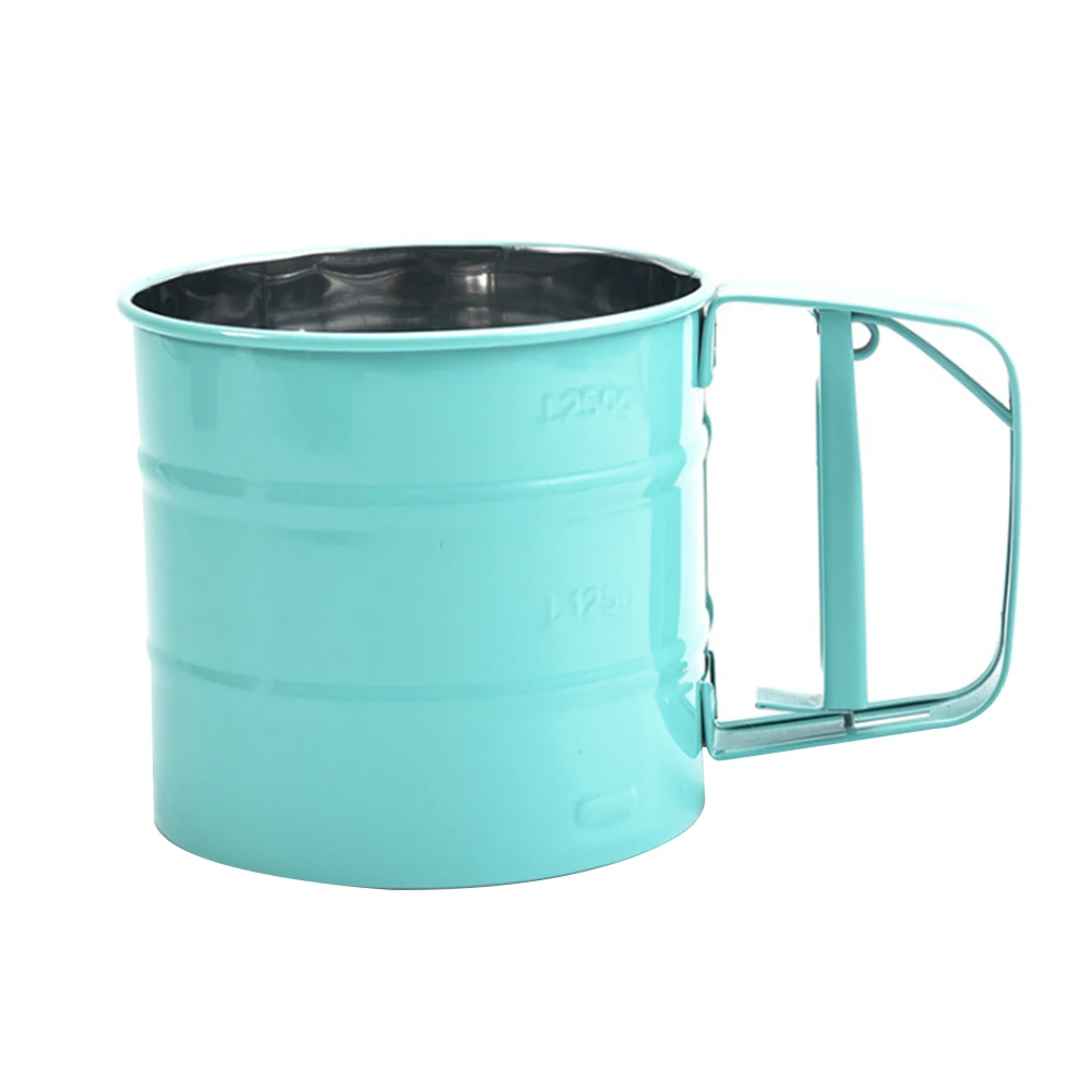 Flour Sifter Handheld Sieve Semi Automatic Stainless Steel Kitchen DIY Filter Sugar Home Cake Baking Hand Crank Fine Mesh | Дом и сад