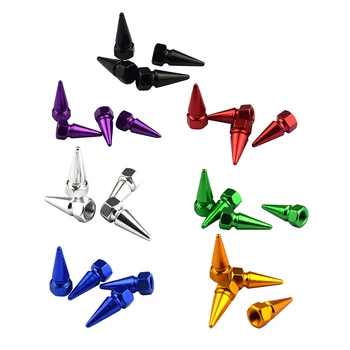 

4 Pcs Cone Shape Metal Car Motorcycle Wheel Tire Valve Stem Caps 7 Colors For Motorcycle RV ATV Etc 32mm/1.26 Inch