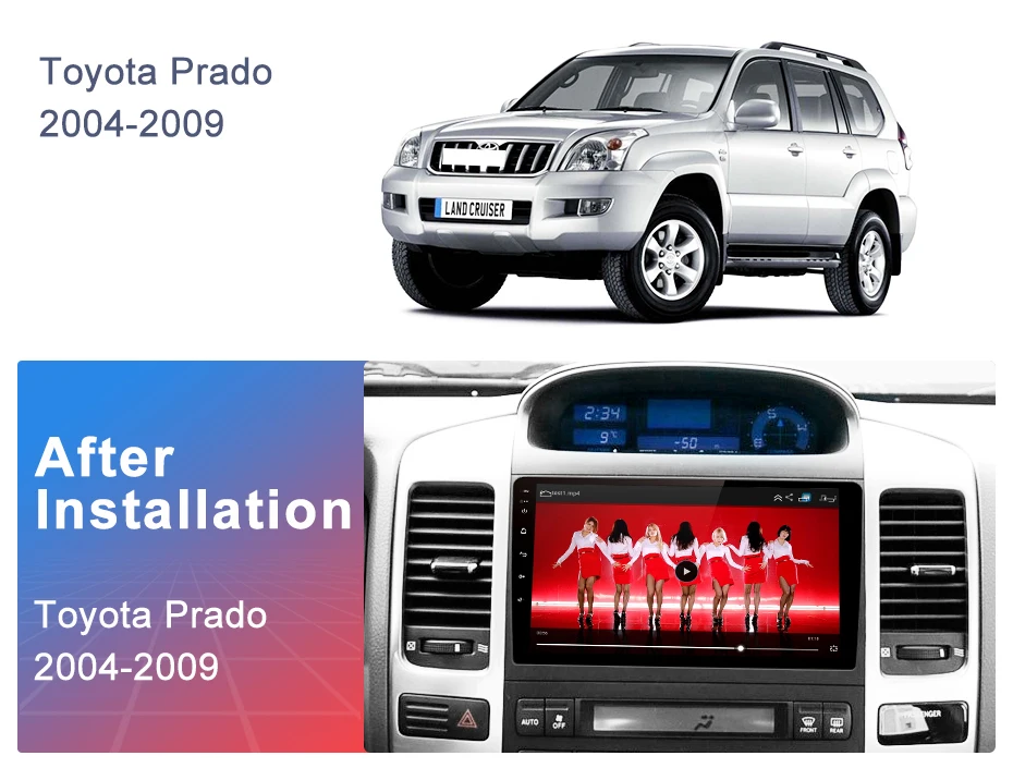 Junsun V1 2G+ 3 2G Android 9,0 DSP для Toyota Prado 120 2004-2009 Автомобильный Радио Мультимедиа Видео плеер навигация gps RDS 2 din dvd