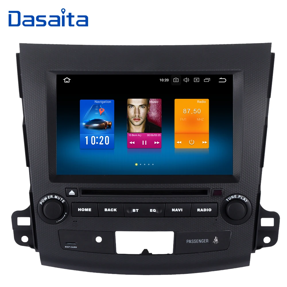 Dasaita " автомобильный радиоприемник 2Din Android 9,0 gps для Mitsubishi Outlander 2007 2008 2009 2010 2011 2012 2013 Поддержка Rockford усилитель