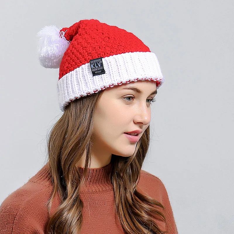 Рождественская шапка в стиле «ривердейл», вязаная шапка в стиле унисекс с креативным Санта Клаусом, красные, белые праздничные вечерние шапки для взрослых, рождественские аксессуары