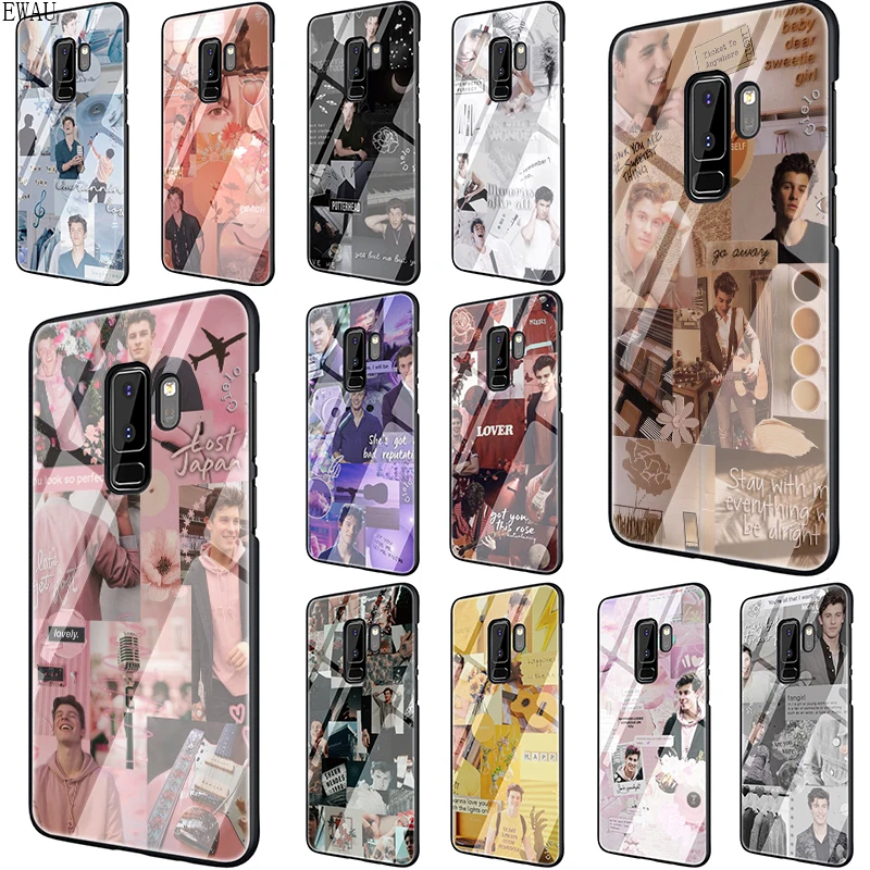 

EWAU Shawn Mendes Tempered Glass phone case for Samsung S7 S8 S9 S10 Note 8 9 10 plus A10 20 30 40 50 60 70