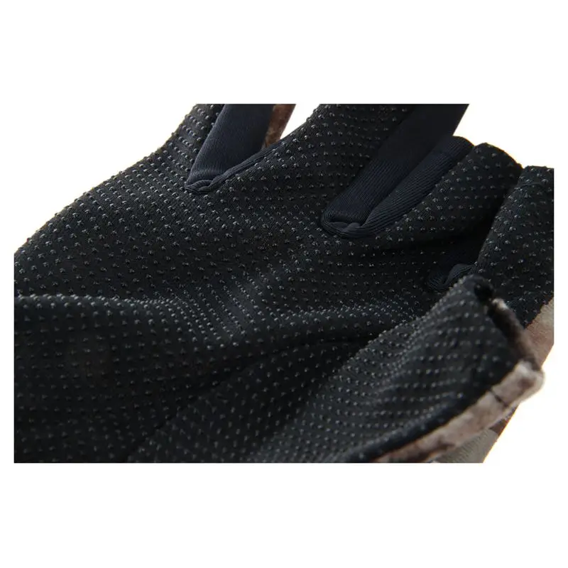3 Shorter Finger Waterproof Fishing Gloves Hunting Anti-Slip Mitts Shooting Camo