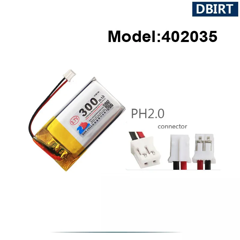 Аккумулятор 300 мАч LP402035 AHB402035 402035 042035 для Bluetooth гарнитуры DVR MP4 MP5 смарт-часов (3