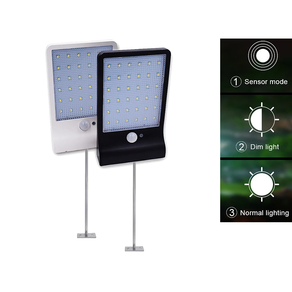 

Metal poles 48 LEDs Solar Street Garden Security light Solar Motion Sensor Light with Remote Control outdoor lighting lamp