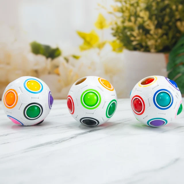 Antistress Cube Rainbow Ball Puzzles Football Magic Cube Educational Learning Toys for Children Adult Kids Stress Reliever Toys 2