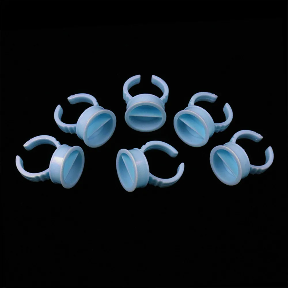 Disposable Lash and Tattoo Rings Plastic Permanent Makeup Pigment Holder Pallet For Eyelash Extension Glue Divider in Blue Color Disposable Lash and Tattoo Rings Plastic Permanent Makeup Pigment Holder Pallet For Eyelash Extension Glue Divider in Blue Color