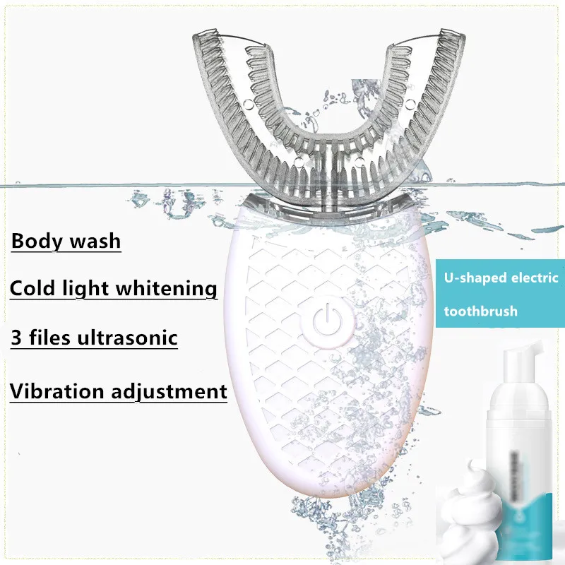 360 Degrees Intelligent Sonic Electric Toothbrush U Type Gift Teeth Tooth Brush USB Rechargeable Tooth Automatic Whitening 360 Degrees Intelligent Sonic Electric Toothbrush U Type Gift Teeth Tooth Brush USB Rechargeable Tooth Automatic Whitening