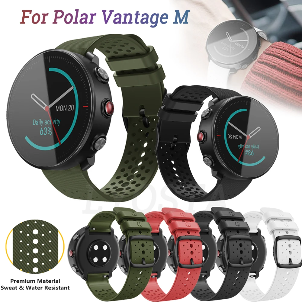 

Watchband For Polar Vantage M Silicone Breathable Sport Bracelet Smart Watch Bands Classic Wrist Strap For Polar Vantage M Belt