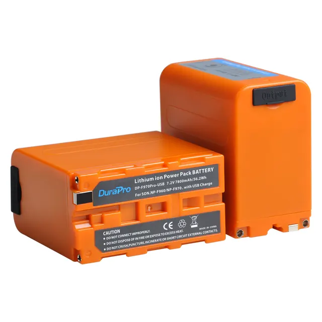 Batteria NP-F750 6000mAh Con USB - Compatibile Sony, Luci LED E Monitor Video