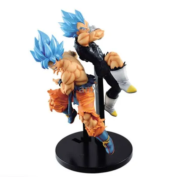 

25 CM Dragon Ball Super Movie Broly TAG Fighters Goku Vegeta SSJ Blue Hair Figure Brinquedos PVC action figure Toys kid gift