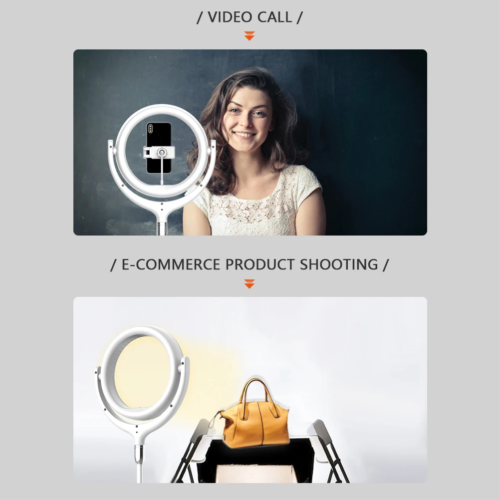 12 Inch Photography LED Ring Video Light Dimmable Fill Light 10W 2800LM USB Powered for YouTube Video Live Making-up Photography