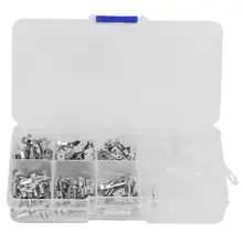 180Pcs Electrical Wire Cable Connector Terminal Male & Female with Insulation Cover Copper Terminal 300a copper cable wire terminal connector 10 piece