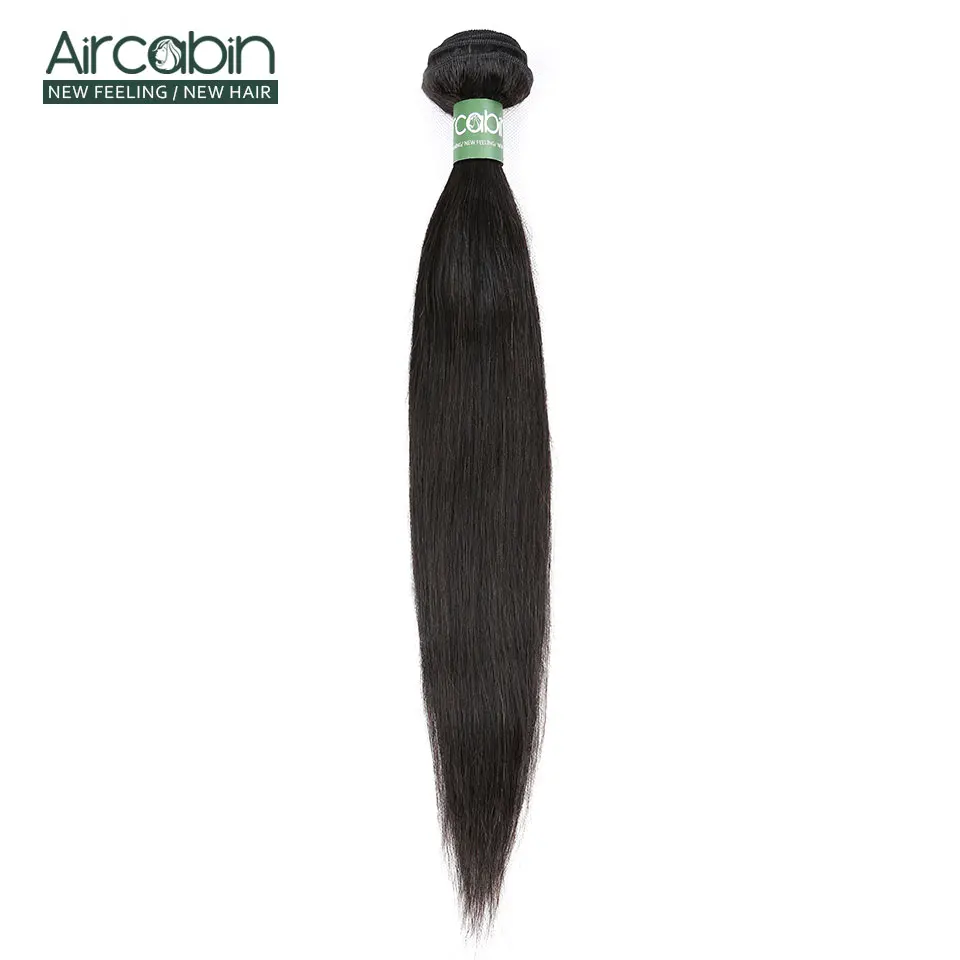 Aircabin бразильские прямые волосы пучок s Remy человеческие волосы для наращивания 1 пучок/партия могут быть окрашены и Permed - Цвет: Естественный цвет