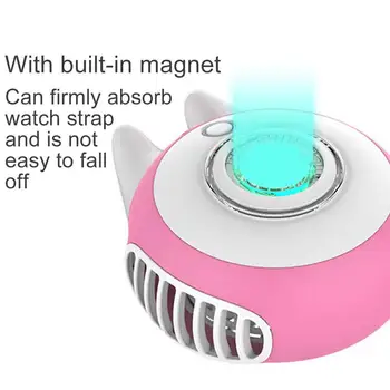 

2019 Summer Mini Fan Leafless Turbo Style Handheld USB Rechargeable Wearable Portable Desktop Fan with Rotating Dial Strap Fan