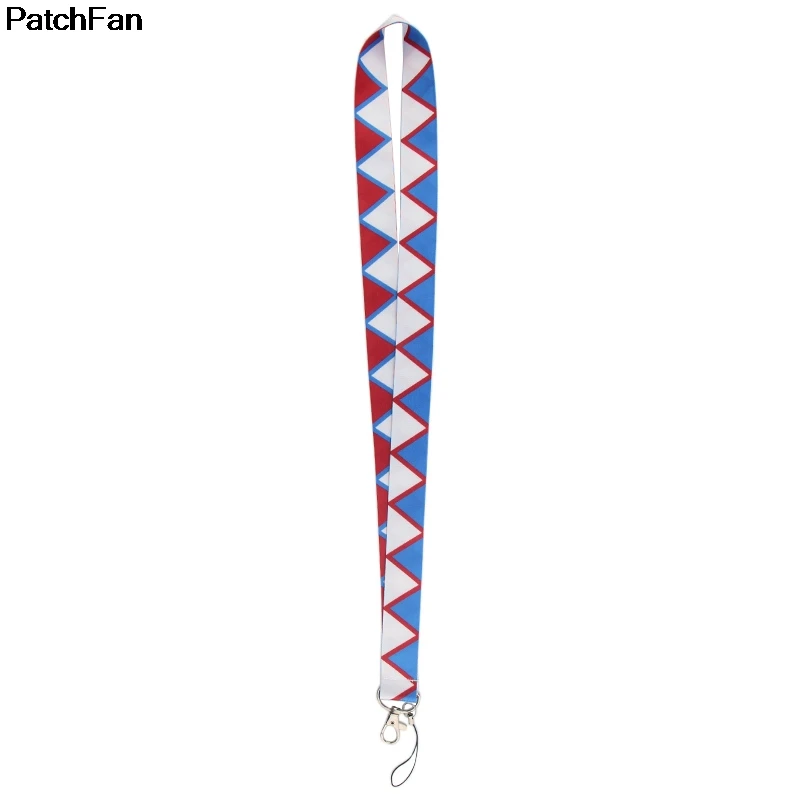 Patchfan новейший простой Треугольный Стиль ремешки шеи для телефонов ключи бисера футляры для идентификационных карт брелок лямки A2378