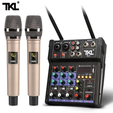 Console Audio-Mixer USB Sound-Mixing Bluetooth TKL Mini Wireless Microphone 4-Channel