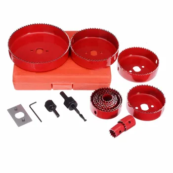 

Hole Saw Bit Cutting Set Kit 19-127mm Wood Round Case Drill Bits 16pcs Hole Saw Cutting Set Kit Drilling Tool Woodworking Tool
