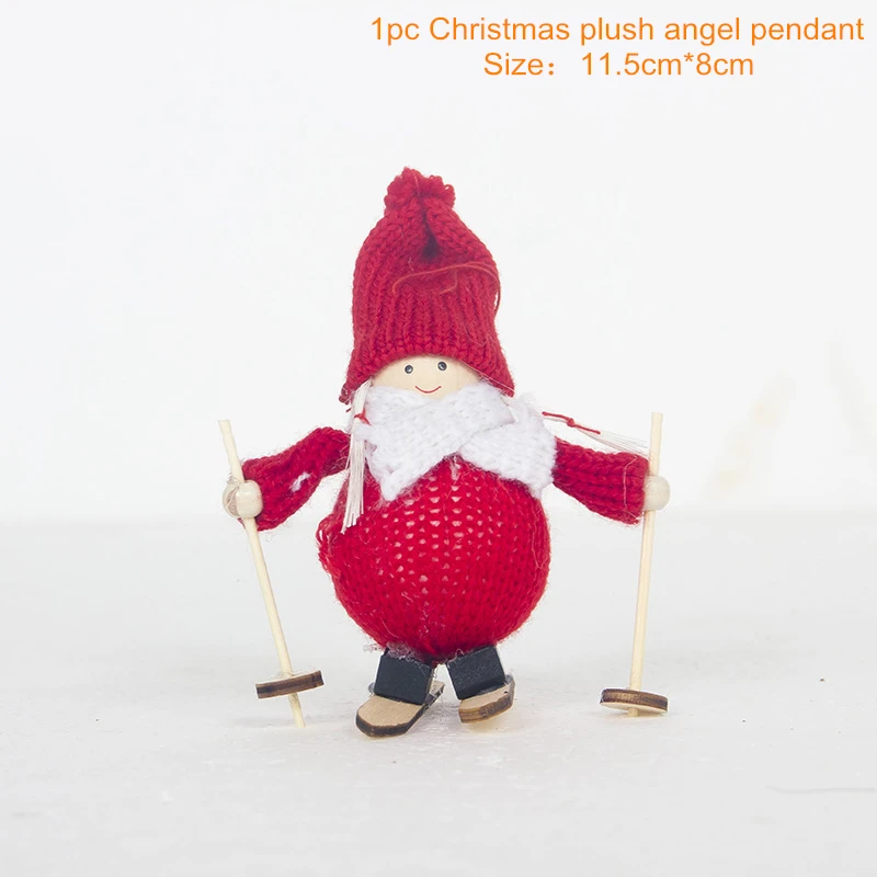 Рождественские куклы-ангелы, рождественские украшения для дома, рождественские украшения Санта-Клауса, подарки Санта-Клаус - Цвет: 0121-3 Red White