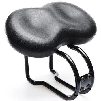 

Bike Saddle Wide Large Bike Cycling Saddle Noseless Saddle Cycling MTB Soft PVC PU Seat Cushion Pad Seat Black