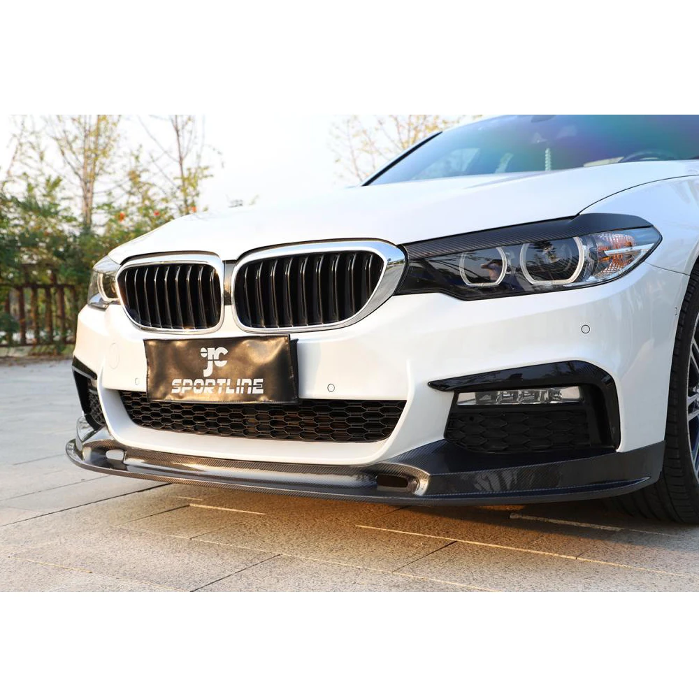 Для BMW 5 серии G30 G31 M Sport углеродное волокно передний бампер губы разветвители подбородка фартук спойлер