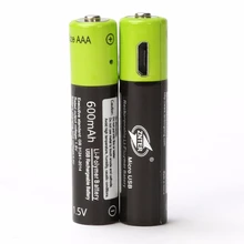 2 шт. 1,5 в 600 мАч USB перезаряжаемая полимерная литиевая батарея кондиционер ТВ мышь с ПДУ игрушка универсальная литиевая батарея