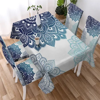 

Bohemian Mandala Tablecloth Waterproof Decorative Decorative Table Cover Tapetes Oilproof Home Table Cloths Protector Boho Style