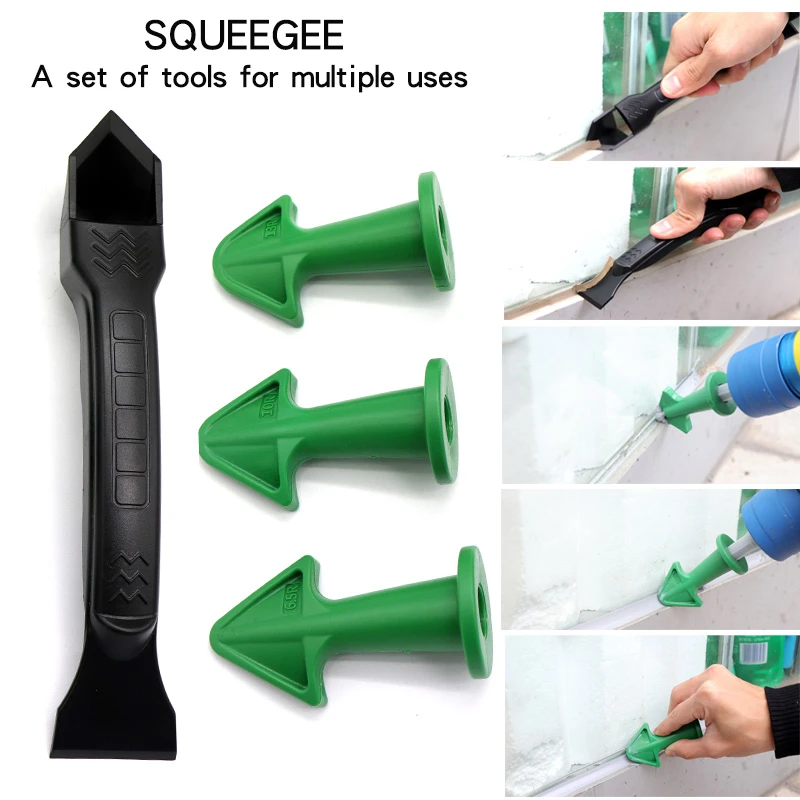 5pcs/set Caulk Nozzle Scraper Set Reusable Sealant Angle Scraper