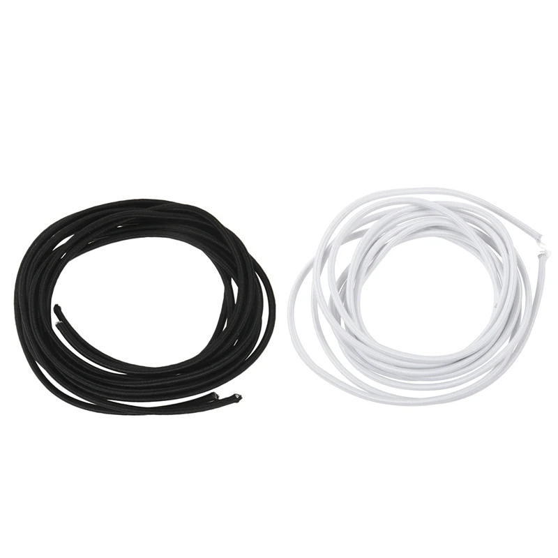 

FGGS-2Pair Locking Shoe Laces Elastic Shoelace Running Sports 110Cm, Black & White