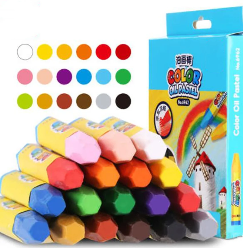 1 Набор «сделай сам» для 12/18/24/36 Цвета пастельным карандашом, фон для фотографирования с яркими мелки карандаш для граффити, милый Детский рисунок для канцелярских принадлежностей - Цвет: 18colors