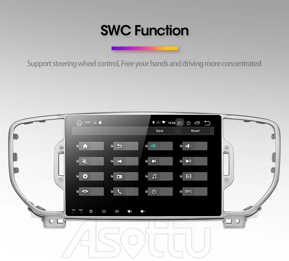 Top Asottu CKX59060 IPS android 9.0 PX30  car dvd player for KIA sportage 2016 2017 KX5 gps navigation 1 din car stereo 13
